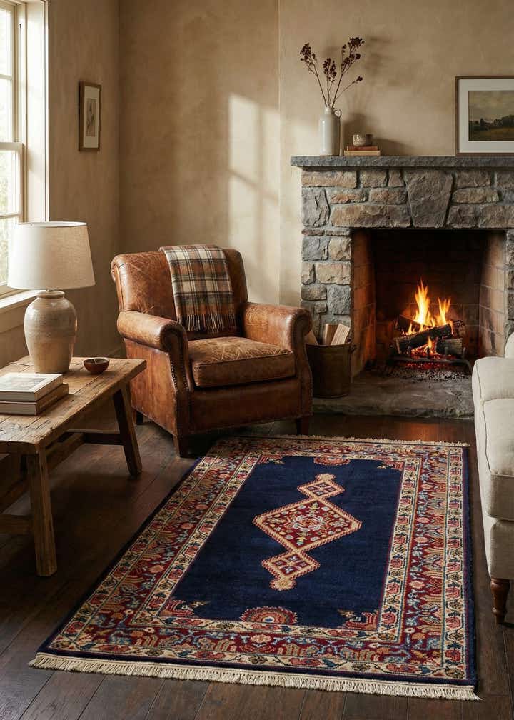 2' 10 x 5' Hand Knotted Hamedan Wool Rug
