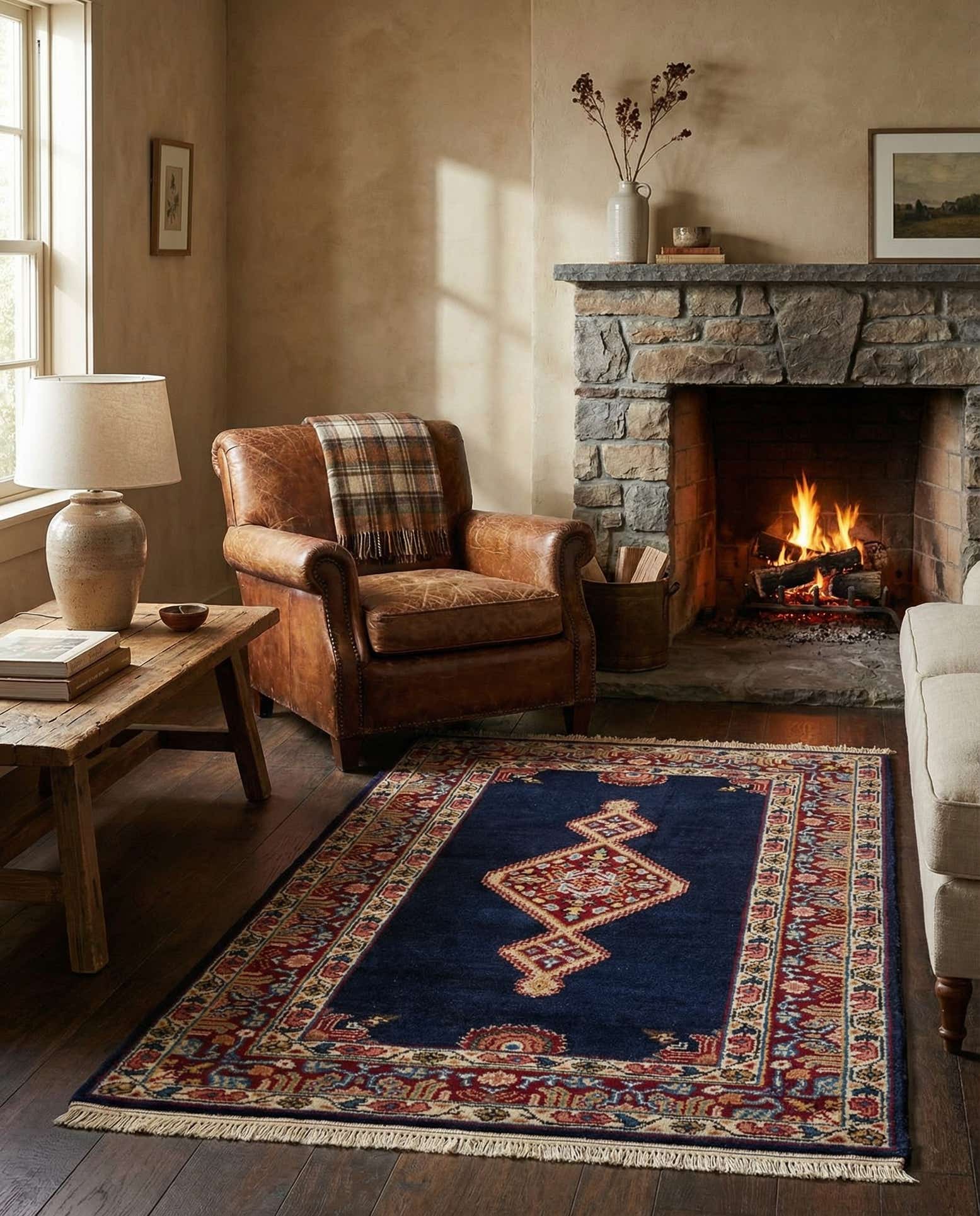 2' 10 x 5' Hand Knotted Hamedan Wool Rug