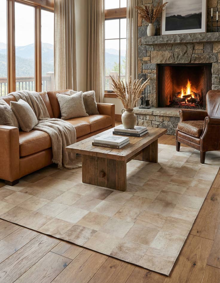 Detail image of 5' 1 x 8' Cowhide Rug