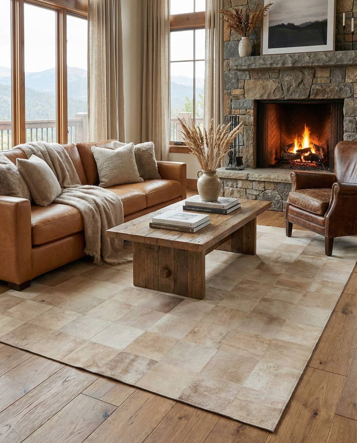 Detail image of 5' 1 x 8' Cowhide Rug
