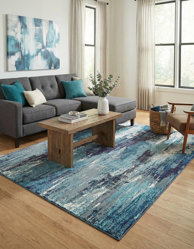 Detail image of 6' x 9'  Washable Barcelona Rug