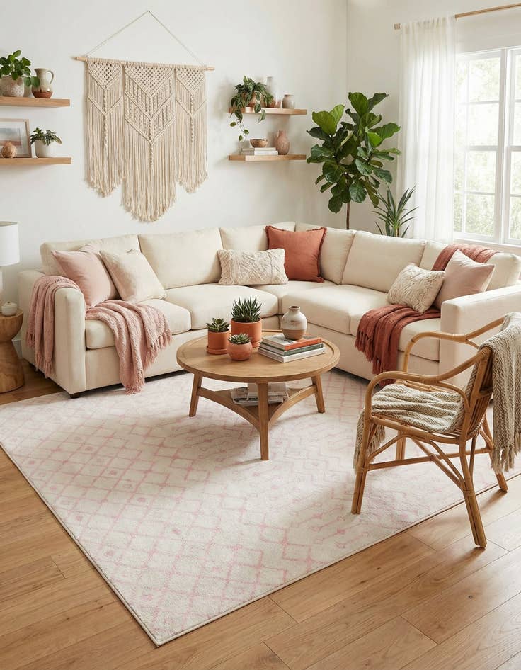 Detail image of  9' x 12' Moroccan Trellis Rug