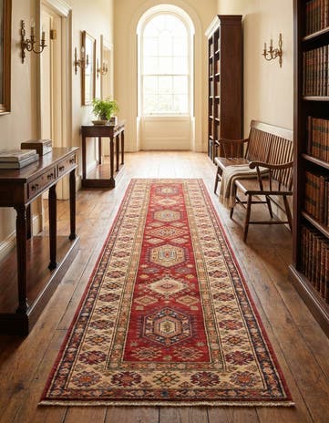 2' 8 x 9' 10 Hand Knotted Kazak Oriental Runner Rug