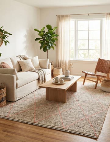 5' 9 x 7' Hand Knotted Moroccan Wool Rug