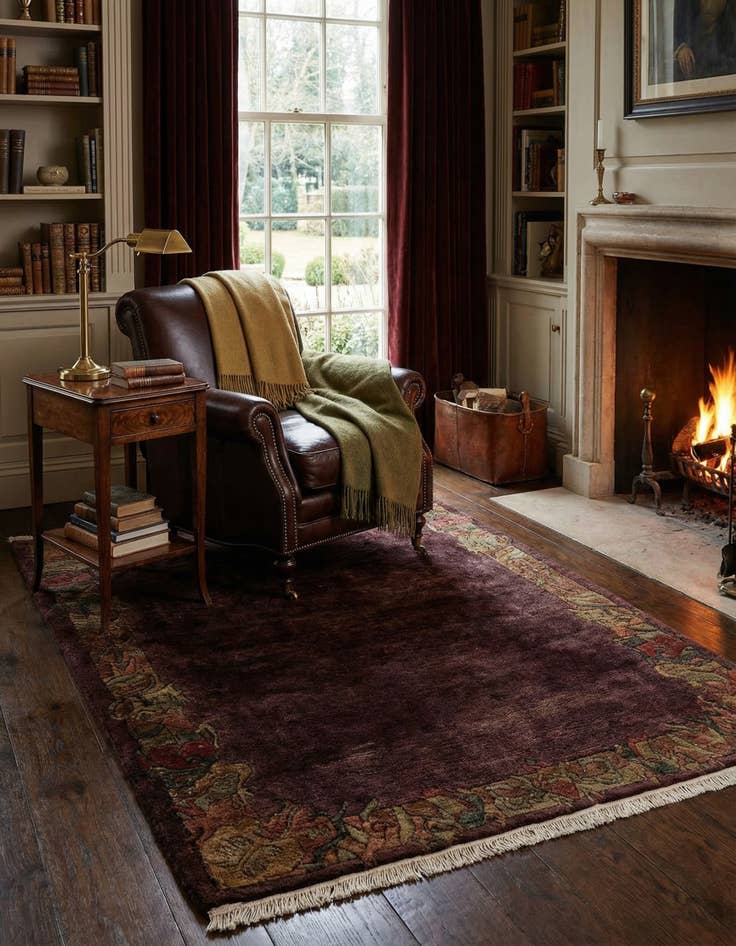 Detail image of  4' 2 x 6' 1  Hand Knotted Tibet Wool Rug