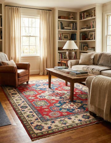 5' x 6' 5 Hand Knotted Kazak Rug
