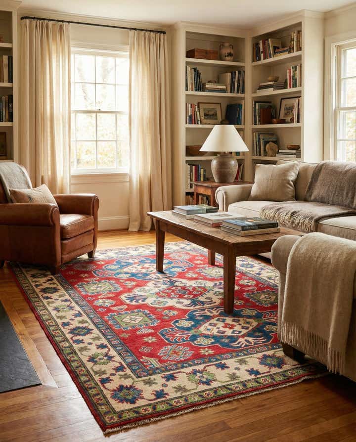 5' x 6' 5 Hand Knotted Kazak Rug
