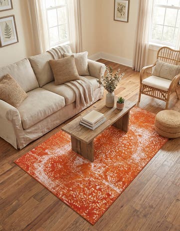 Orange Monte Carlo Rug