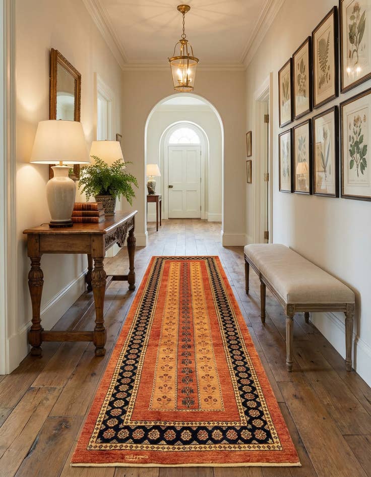 Detail image of 2' 9 x 9' 8 Luribaft Wool Runner Rug