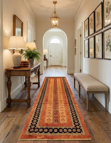 2' 9 x 9' 8 Luribaft Wool Runner Rug