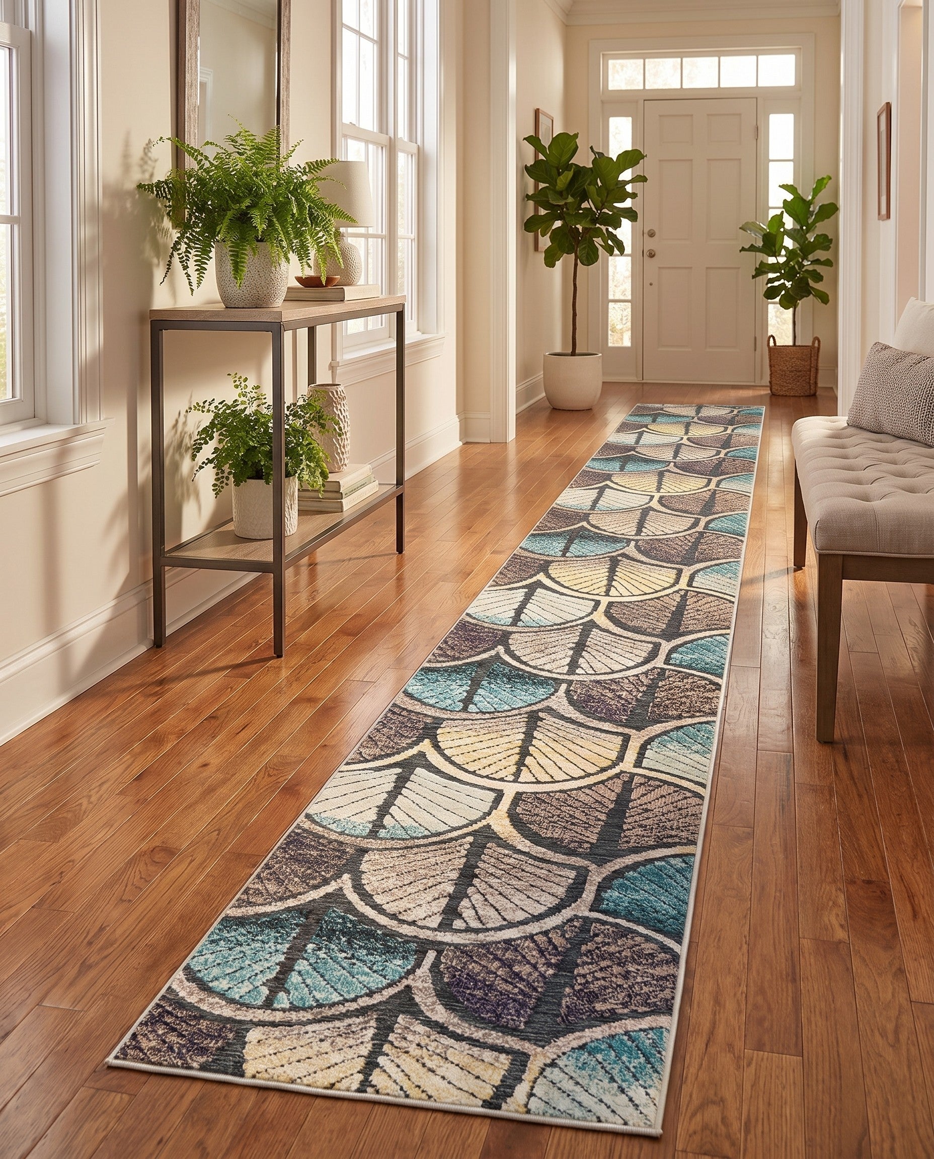 2' 7 x 12' Easy-Clean Casablanca Indoor / Outdoor Runner Rug