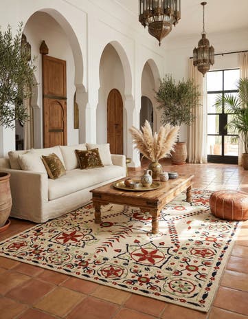 6' 10 x 9' 2 Hand Knotted Marok Kilim Rug