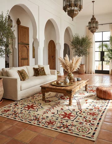 6' 10 x 9' 2 Hand Knotted Marok Kilim Rug