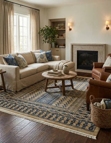 Beige Kennedy Square Rug