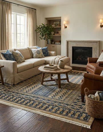 Beige Kennedy Square Rug