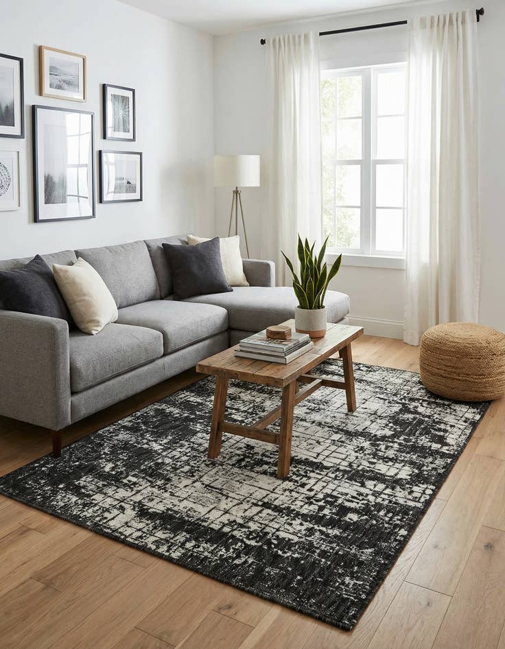 Detail image of  4' x 6'  Washable Modern Indoor / Outdoor Rug