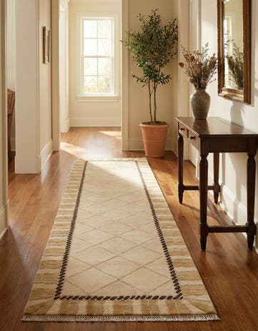 3' 5 x 16' 1 Hand Knotted Darya Wool Runner Rug