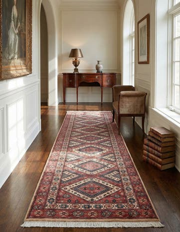 3' 2 x 9' 10 Hand Knotted Shirvan Wool Runner Rug