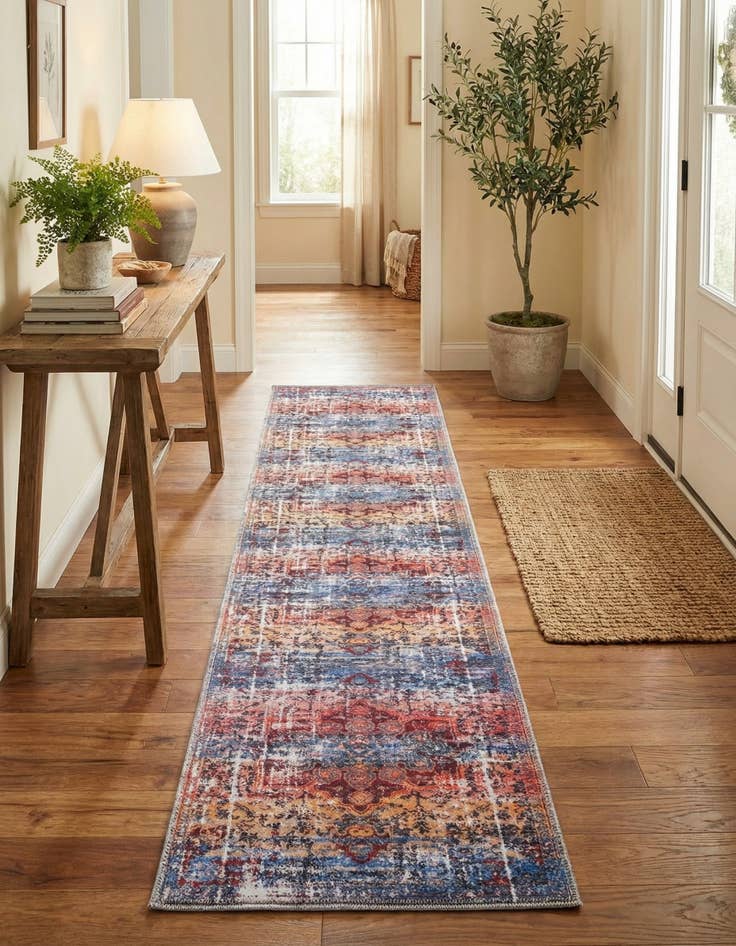 Detail image of  2' x 9' 10  Washable Francesca Runner Rug