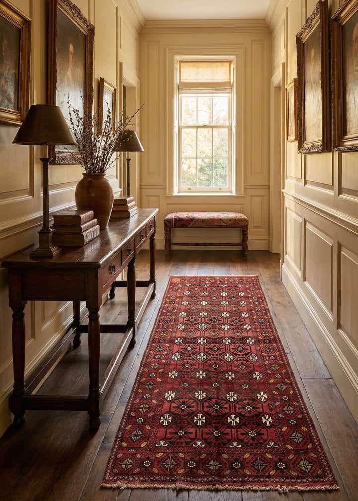 4' 10 x 9' 10 Hand Knotted Shiraz Persian Wool Runner Rug