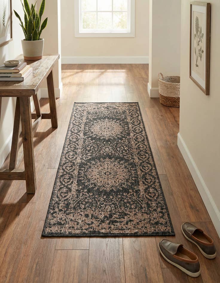 Detail image of 2' x 5' 3 Easy-Clean Traditional Indoor / Outdoor Runner Rug