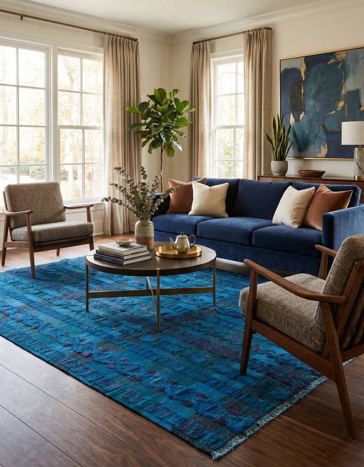 Detail image of 5' 10 x 8' 7 Hand Knotted Darya Wool Rug