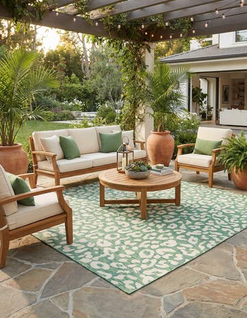 10' x 10' Easy-Clean Safari Indoor / Outdoor Square Rug
