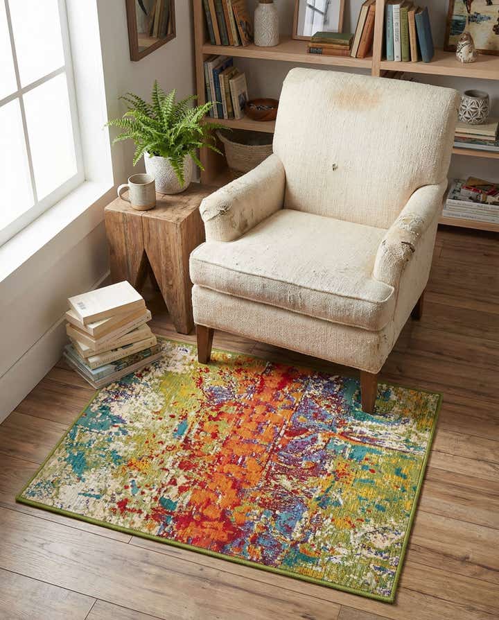 2' 2 x 3' Easy-Clean Modern Indoor / Outdoor Rug