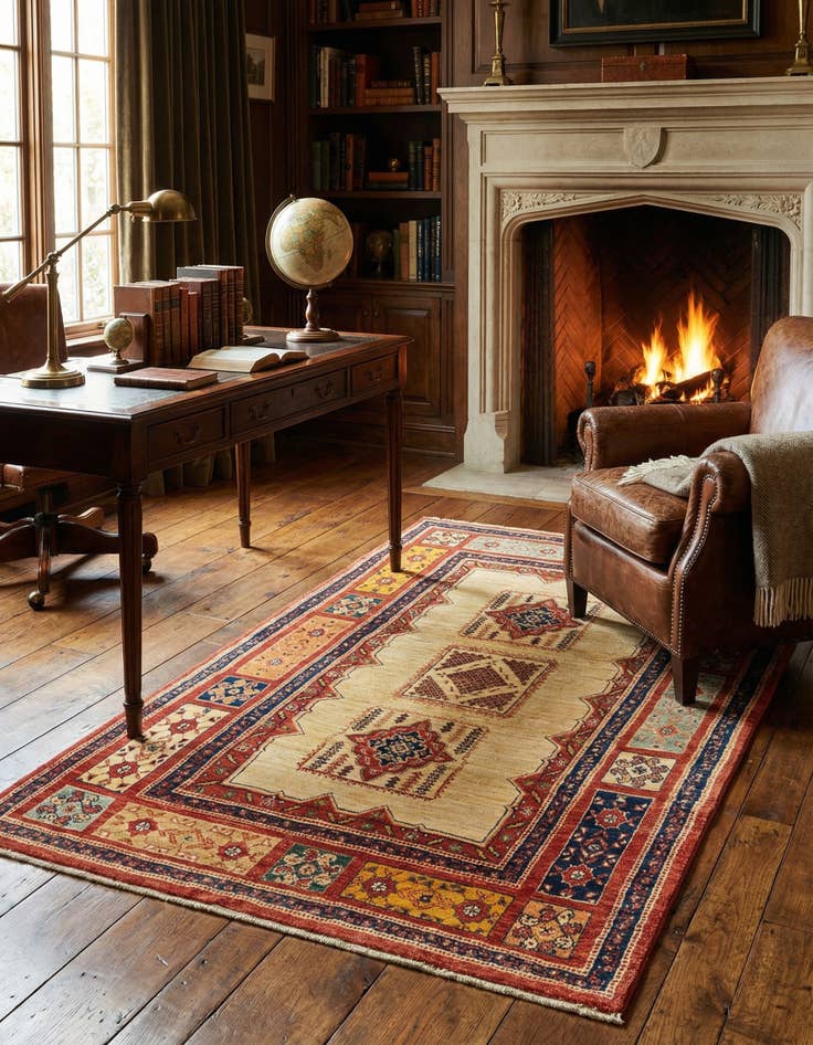 Detail image of 3' 5 x 5' 11 Kashkuli Wool Rug