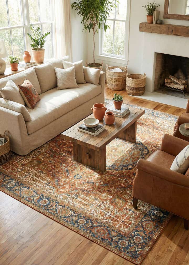 10' x 12' Easy-Clean Traditional Indoor / Outdoor Rug