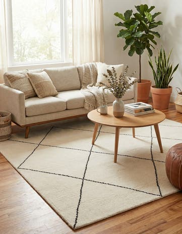 5' 1 x 8' Hand Knotted Safiya Moroccan Wool Rug