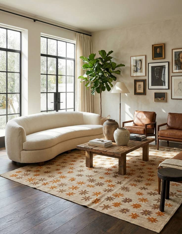 Detail image of 6' 9 x 9' 4  Hand Woven Kilim Modern Rug