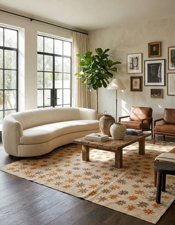 6' 9 x 9' 4 Hand Woven Kilim Modern Rug