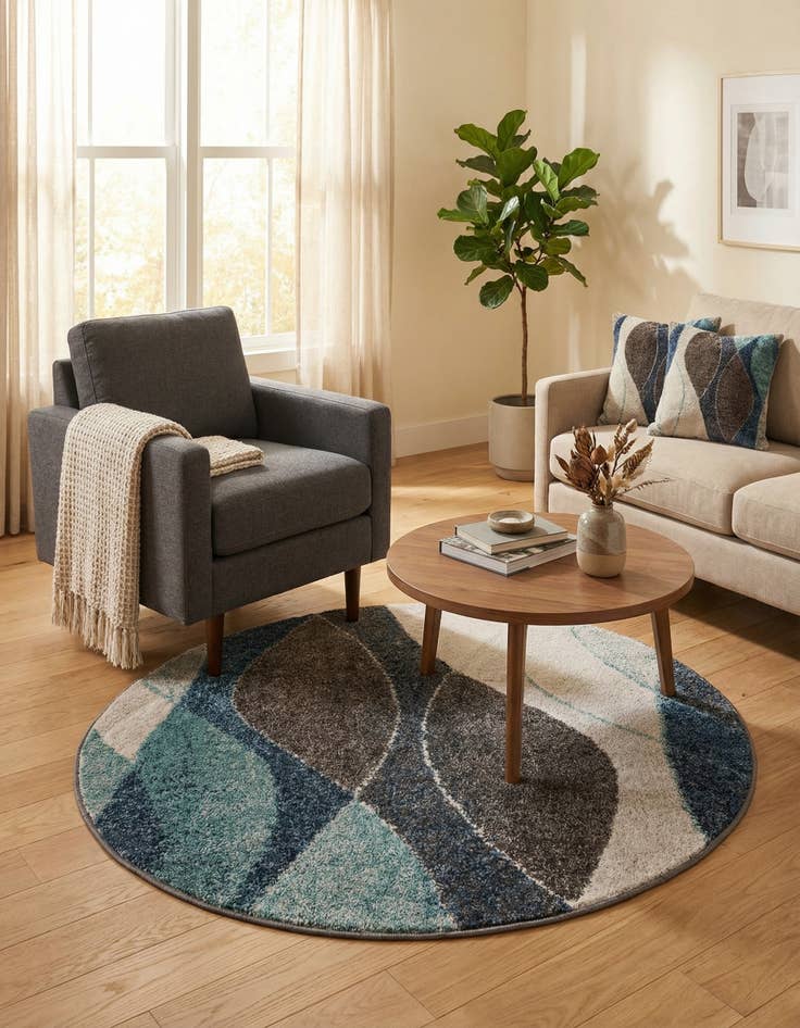 Detail image of 3' x 3' Harvest Round Rug