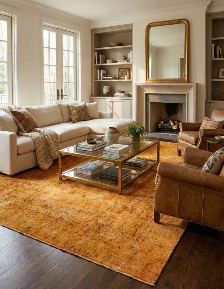 Detail image of  8' 6 x 11' 6  Hand Knotted Ultra Vintage Persian Wool Rug