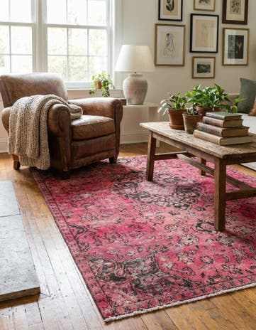4' 5 x 6' Hand Knotted Ultra Vintage Persian Wool Rug