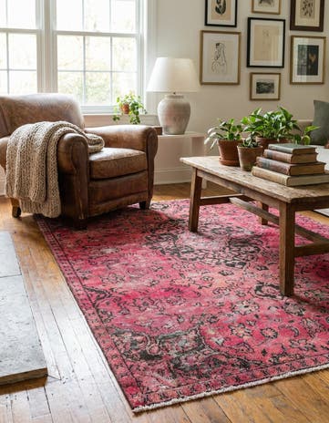 4' 5 x 6' Hand Knotted Ultra Vintage Persian Wool Rug