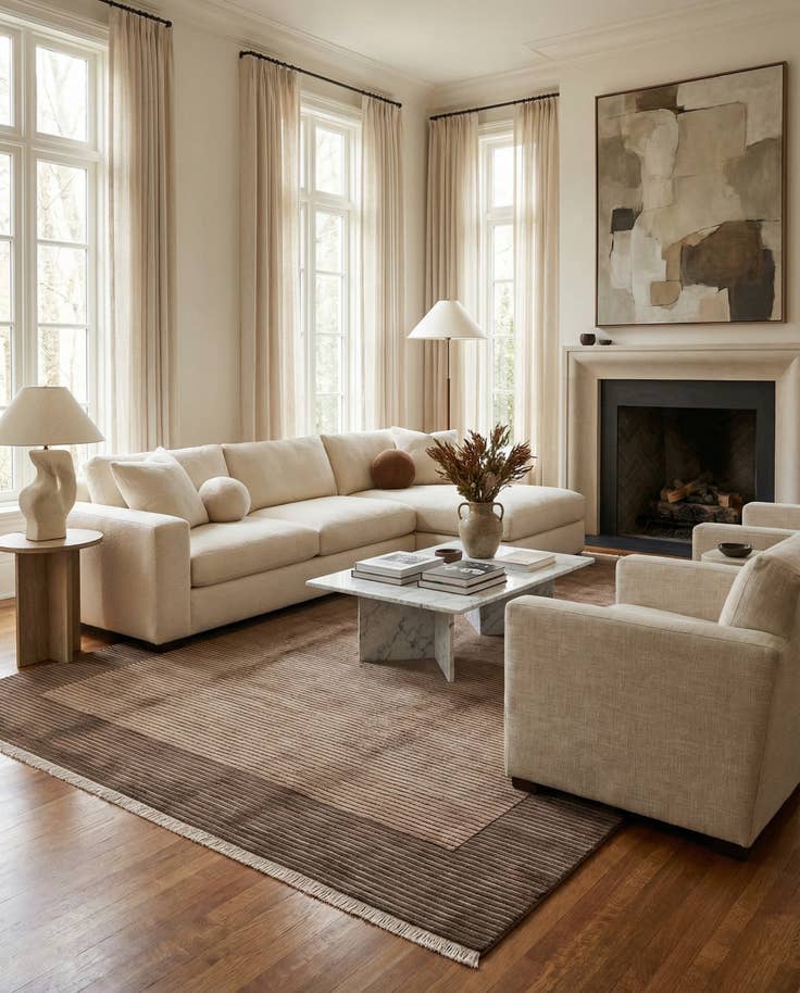 Detail image of 6' 7 x 9' 11 Hand Knotted Darya Wool Rug