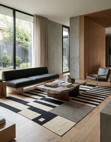 6' 7 x 9' 8 Hand Woven Kilim Modern Wool Rug