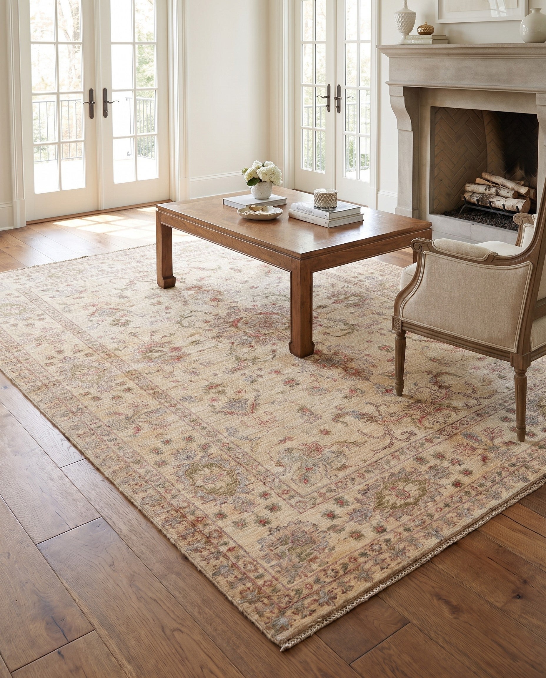 5' 11 x 8' 3 Hand Knotted Ziegler Rug