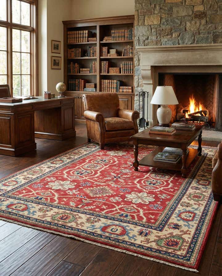 5' 8 x 7' 10 Hand Knotted Kazak Rug