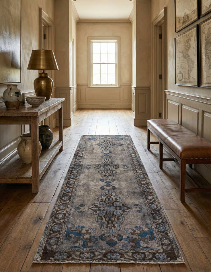 Detail image of 3' 7 x 10' 2 Hamedan Runner Rug