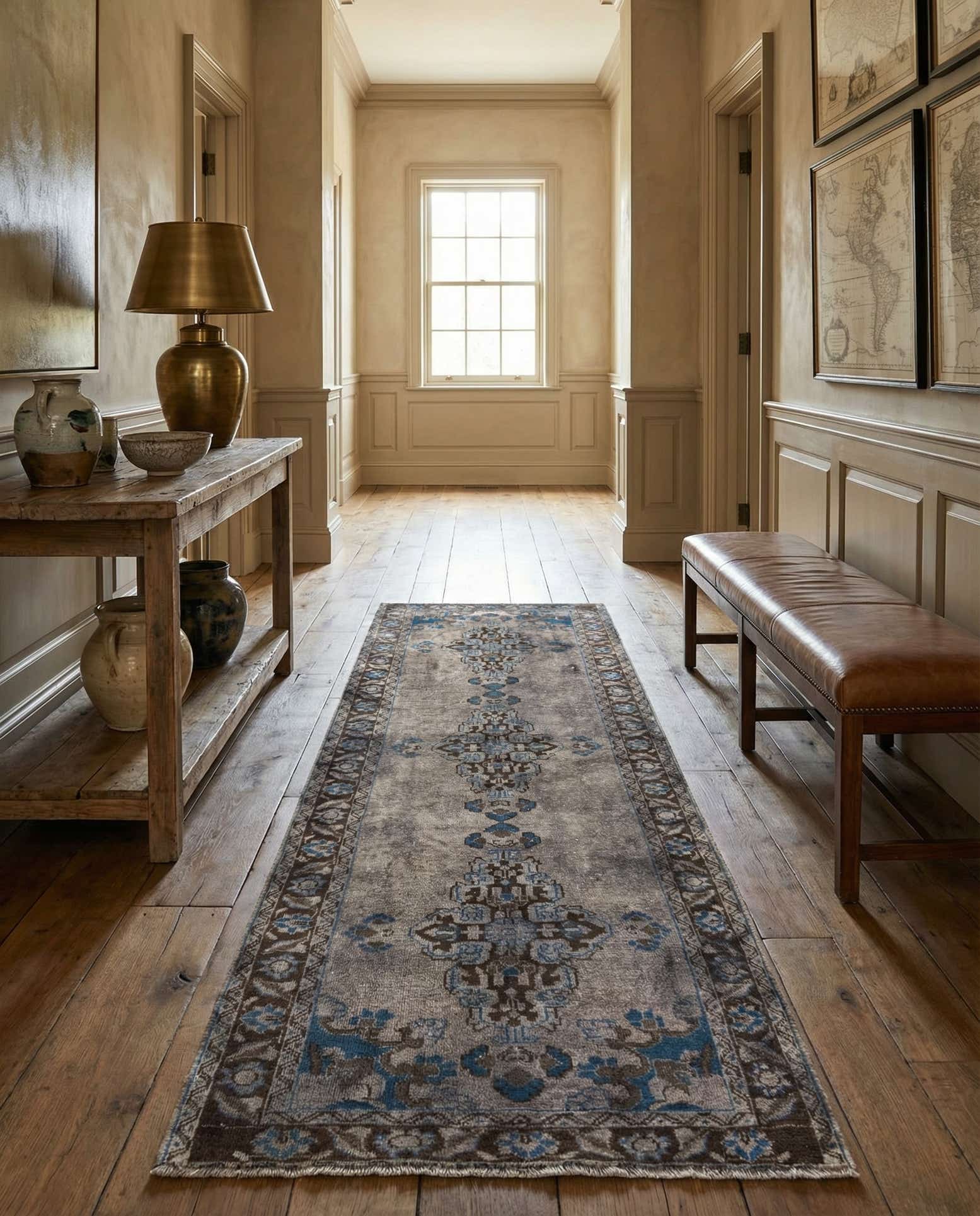 3' 7 x 10' 2 Hamedan Runner Rug