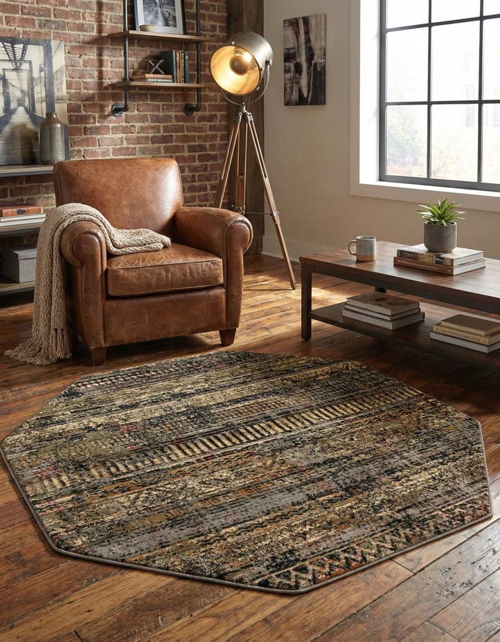5' 3 x 5' 3 Saturn Octagon Rug
