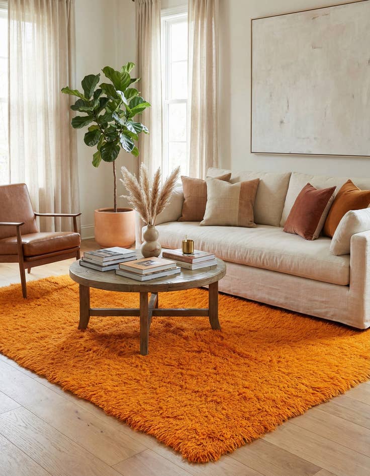 Detail image of 6' x 9'  Hand Knotted Moroccan Wool Rug