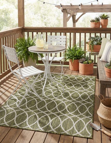 3' x 5' 3 Easy-Clean Lattice Indoor / Outdoor Rug