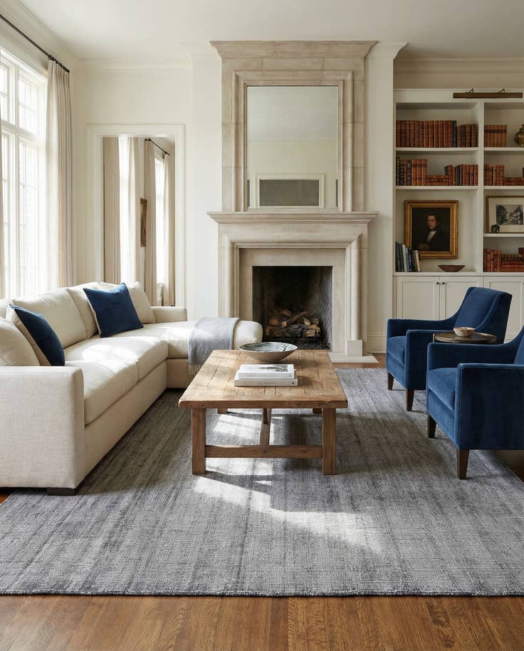 Detail image of 9' x 12' Hand Woven Jill Zarin English Manor Farmhouse Wool Rug