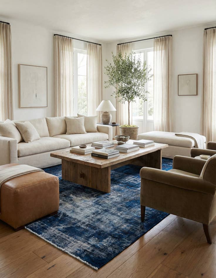 Detail image of 4' 5 x 8' 5  Hand Knotted Ultra Vintage Persian Wool Rug