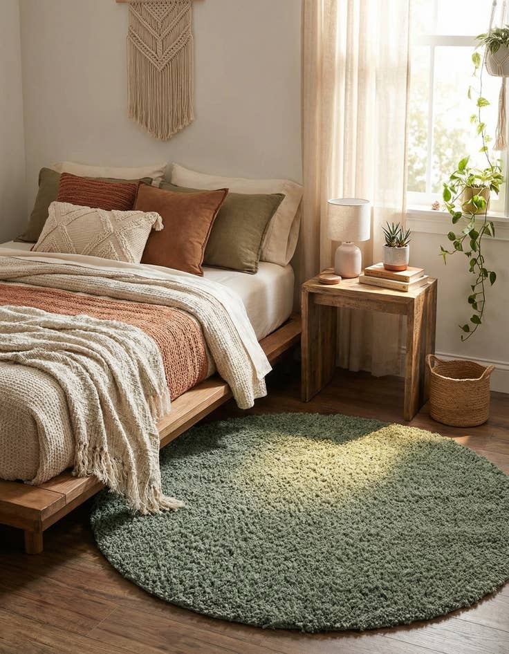 Detail image of 2' x 2' Zermatt Shag Round Rug