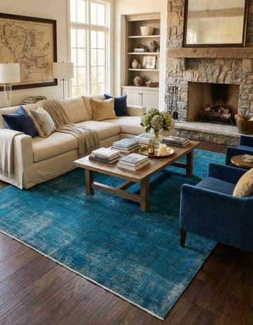 9' 8 x 13' 1 Hand Knotted Ultra Vintage Persian Wool Rug